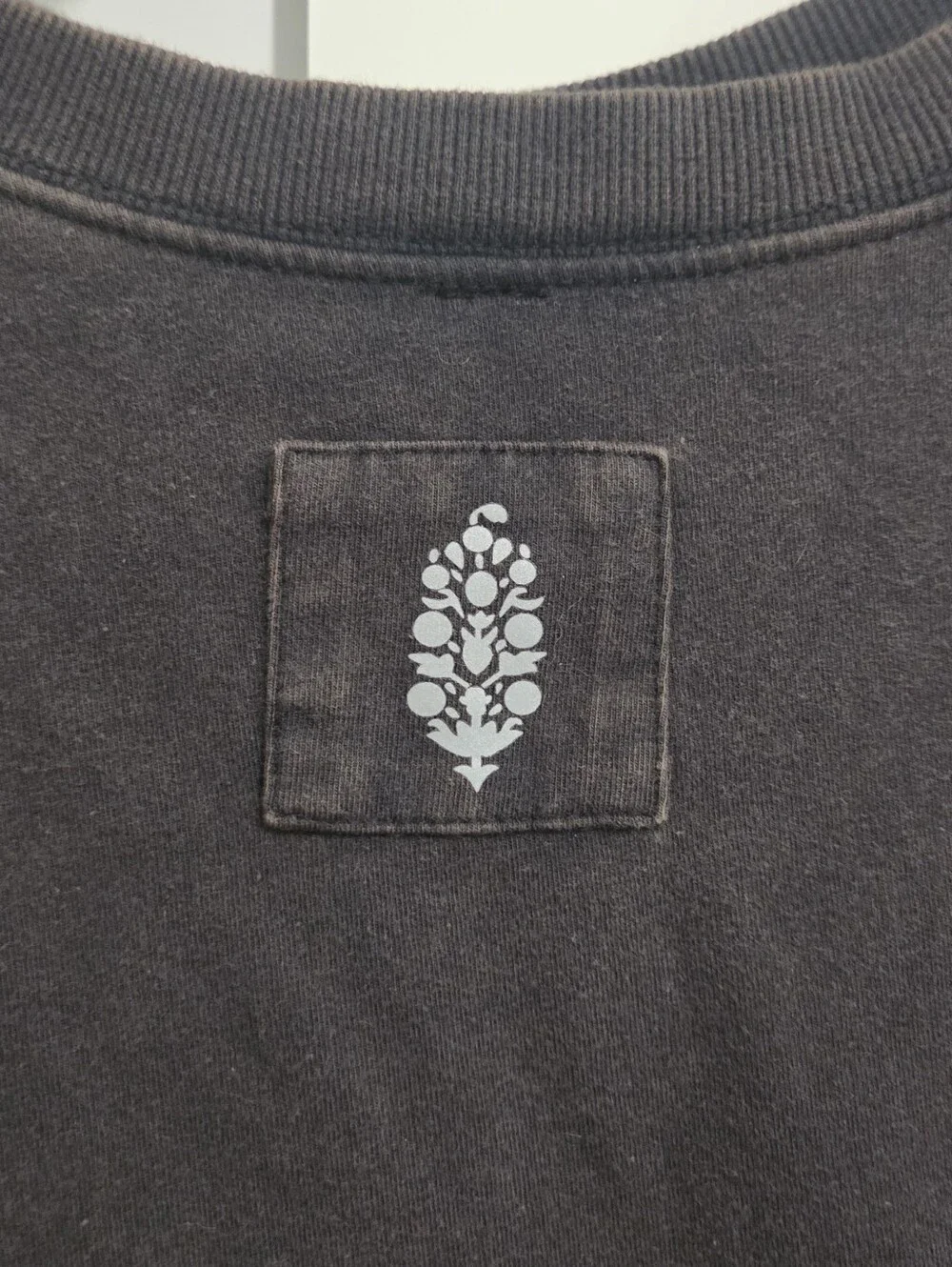Free People Movement Black Cropped Overlay Tee - Casual Short Sleeve Top - Picture 7 of 9